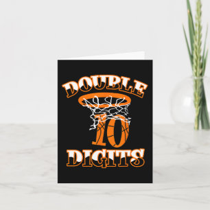 Double Digits Birthday Decorations Boy 10 Basketba Card