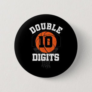 Double Digits Birthday Decorations Boy 10th Basket 6 Cm Round Badge