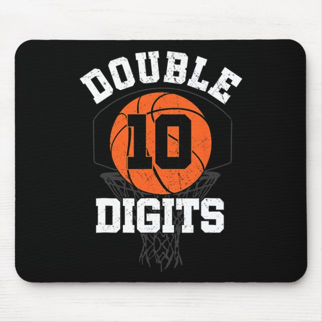Double Digits Birthday Decorations Boy 10th Basket Mouse Mat (Front)