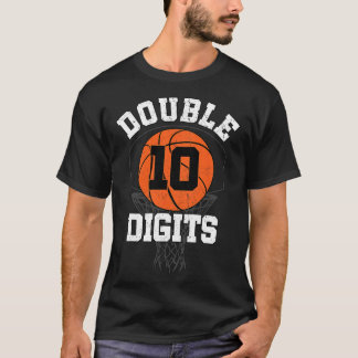Double Digits Birthday Decorations Boy 10th Basket T-Shirt