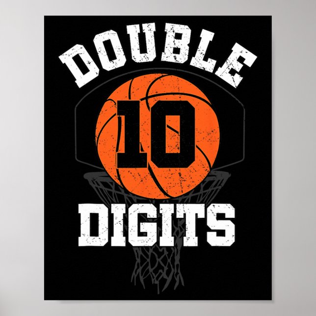 Double Digits Birthday Decorations Boy 10th Bysket (Front)