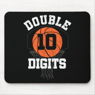 Double Digits Birthday Decorations Boy 10th Bysket Mouse Mat