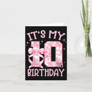 Double Digits Birthday Girl 10th Birthday Coquette Card