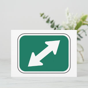 Double Direction Arrows Invitations