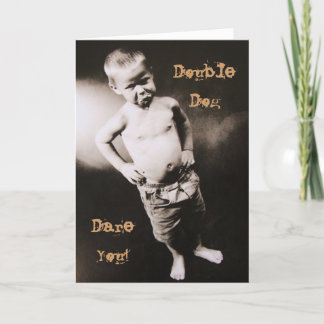 Double Dog Pouting Boy Father's Day Card
