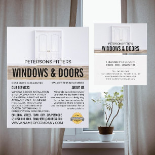Double Doors, Window & Door Fitter Company Flyer