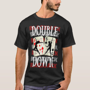 Double Down 21 Casino Gambling Blackjack Raglan Ba T-Shirt