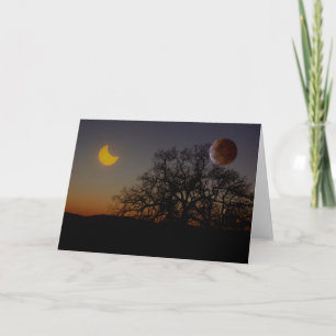 Double Eclipse Blank Greeting Card
