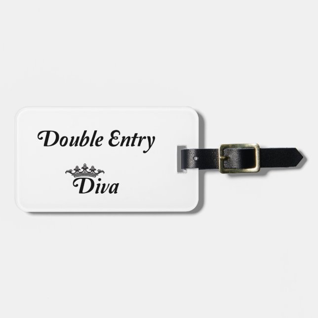 Double Entry Diva Luggage Tag (Front Horizontal)