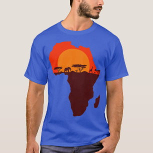 Double Exposure Art Africa Safari Funny Gift Idea T-Shirt