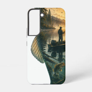 Double Exposure Bass Fishing Samsung Galaxy Case