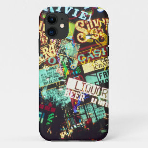 Double exposure, casino signs, Las Vegas, iPhone 11 Case