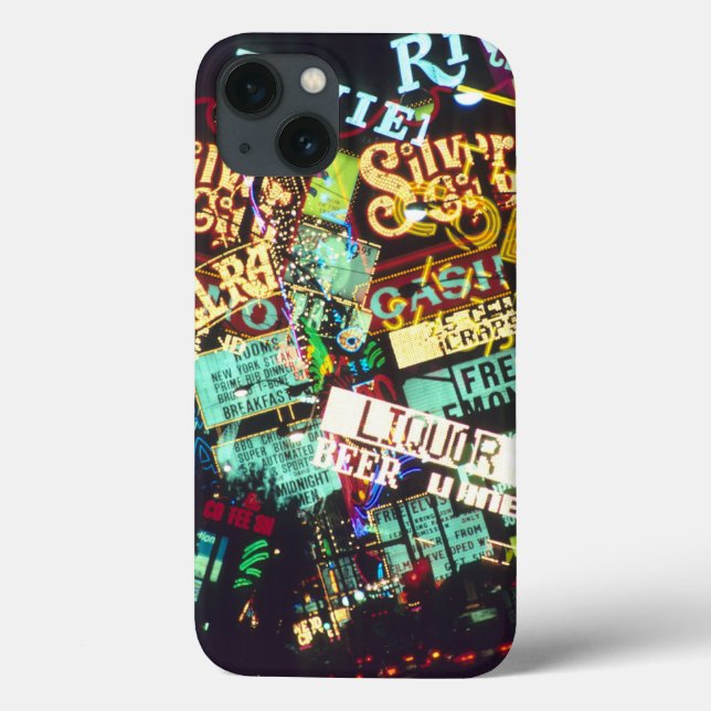 Double exposure, casino signs, Las Vegas, Case-Mate iPhone Case (Back)