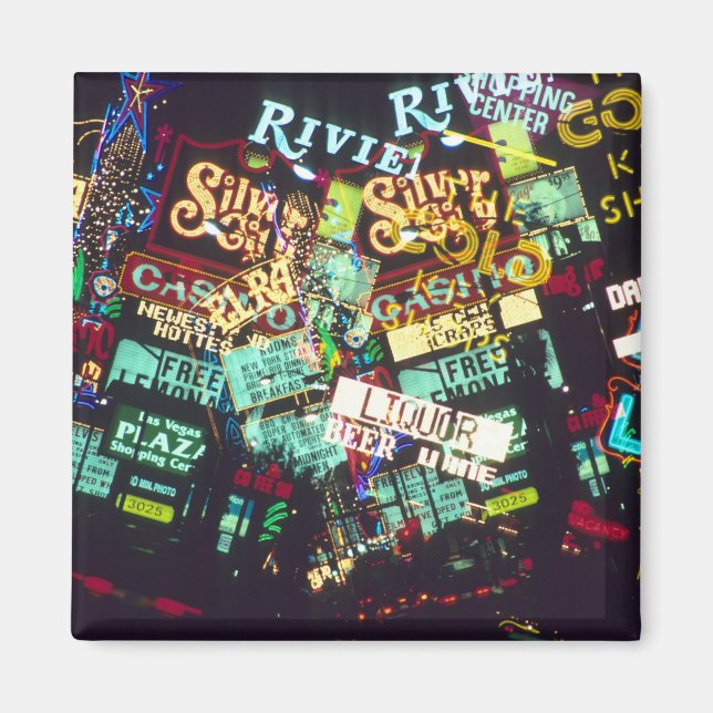 Double exposure, casino signs, Las Vegas, Magnet (Front)
