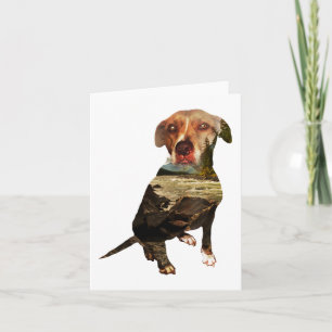 double exposure dog card
