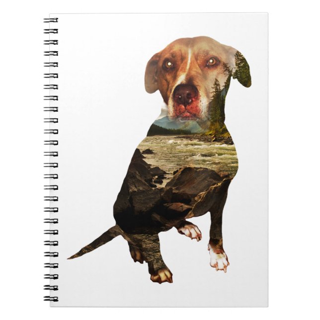 double exposure dog notebook (Front)