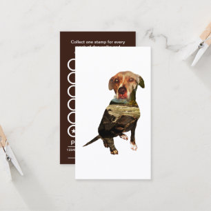 double exposure dog punch card