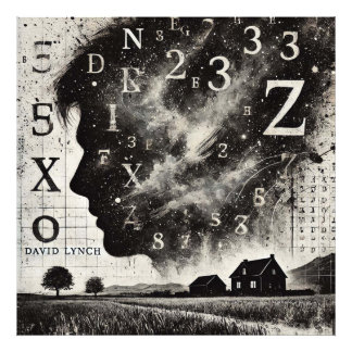Double Exposure Numbers David Lynch-Inspired  Photo Print
