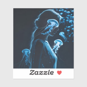 Double Exposure of Sensual Female Silhouette with