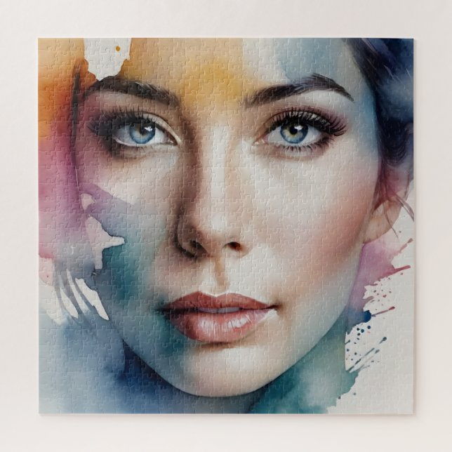 Double exposure woman art jigsaw puzzle (Vertical)