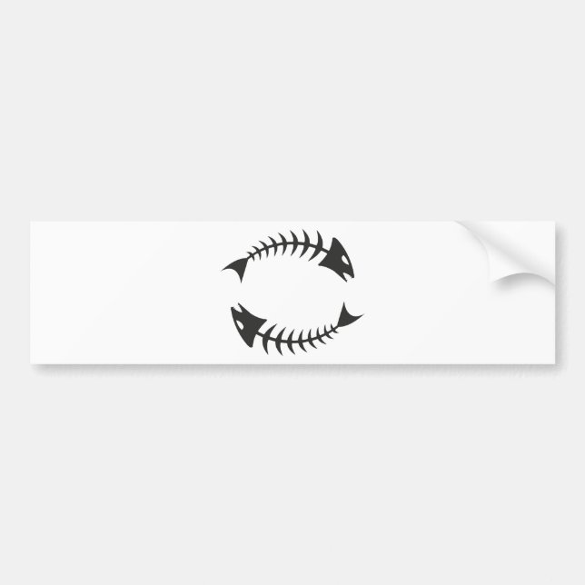 Double Fishbone Fischgräte Bumper Sticker (Front)