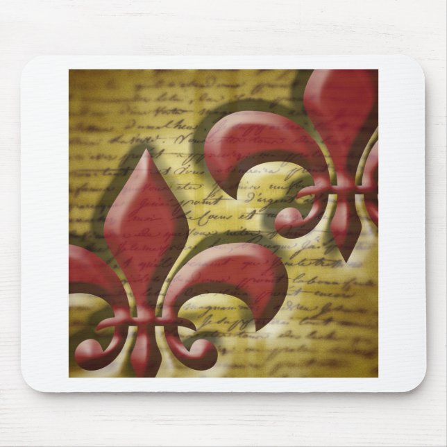 Double Fleur de Lis Mouse Mat (Front)