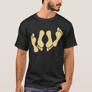Double footprints sand colour T-Shirt