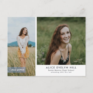 Double Frame Graduation Postcard