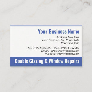 Double Glazing & Window Repairs QR Code Business Card