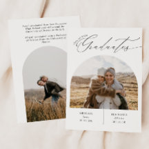 Double Graduates Photo Graduation Announcement