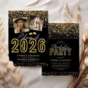 Double Graduation Party Invitation