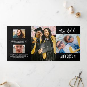 Double Graduation Photo Party Invitation