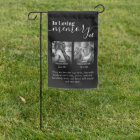 Double Grave Memorial Photo Garden Flag