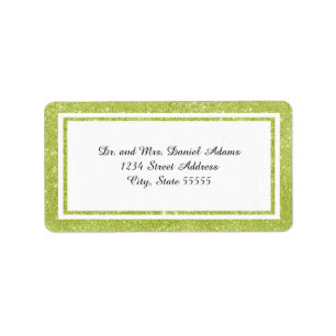 Double Green Glitter Trim - Address Label