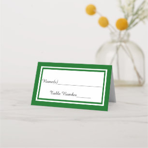 Double Green Trim - Escort Card