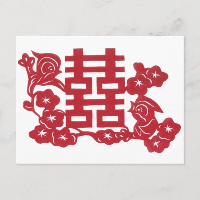 Double happiness Birds Postcard (Front)