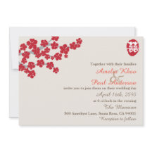 Double Happiness Chinese Wedding Invitation