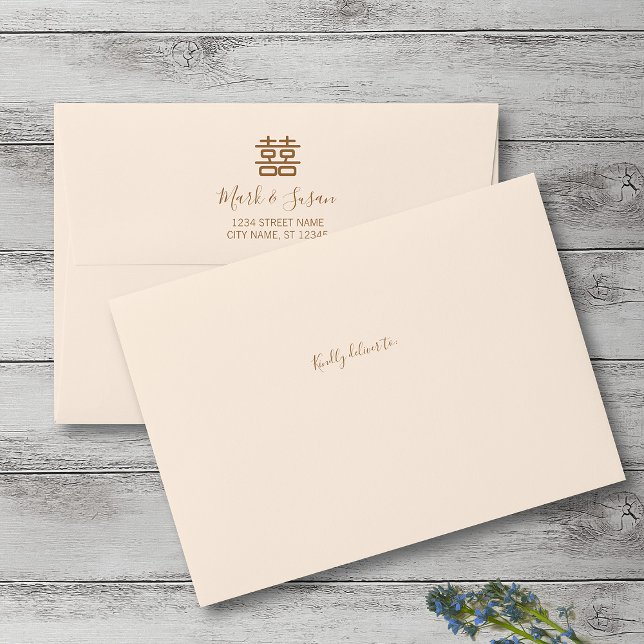 Double Happiness Chinese Wedding Invitation Envelope (Creator Uploaded)