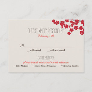 Double Happiness Chinese Wedding Invitation - RSVP