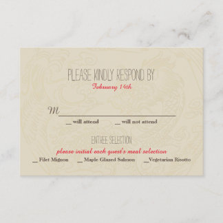 Double Happiness Chinese Wedding Invitation - RSVP