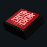 Double Happiness Chinese Wedding Keepsake Gift Box<br><div class="desc">Celebrate your traditional Chinese wedding with our "Red Double Happiness Chinese Wedding Keepsake Gift Box"! This elegant red box features the iconic "Double Happiness" symbol, making it a perfect choice for storing precious wedding jewellery and keepsakes. Ideal for the ring exchange ceremony, this beautifully designed box adds a touch of...</div>