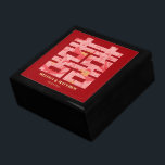 Double Happiness Chinese Wedding Keepsake Gift Box<br><div class="desc">Celebrate your traditional Chinese wedding with our "Red Double Happiness Chinese Wedding Keepsake Gift Box"! This elegant red box features the iconic "Double Happiness" symbol, making it a perfect choice for storing precious wedding jewellery and keepsakes. Ideal for the ring exchange ceremony, this beautifully designed box adds a touch of...</div>