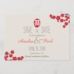 Double Happiness Chinese Wedding - Save the Date