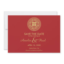 Double Happiness Chinese Wedding - Save the Date