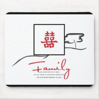 Double Happiness - Family quote Mouse Mat
