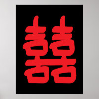 Double Happiness in Red Poster
