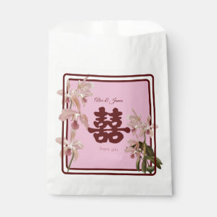 Double Happiness Orchid Favour Bags