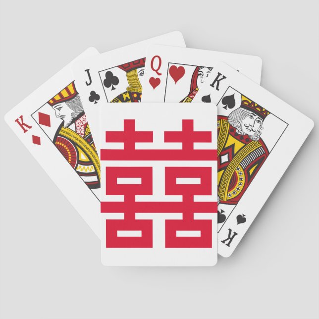 Double Happiness Playing Cards (Back)