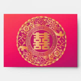Double happiness red lucky money envelope