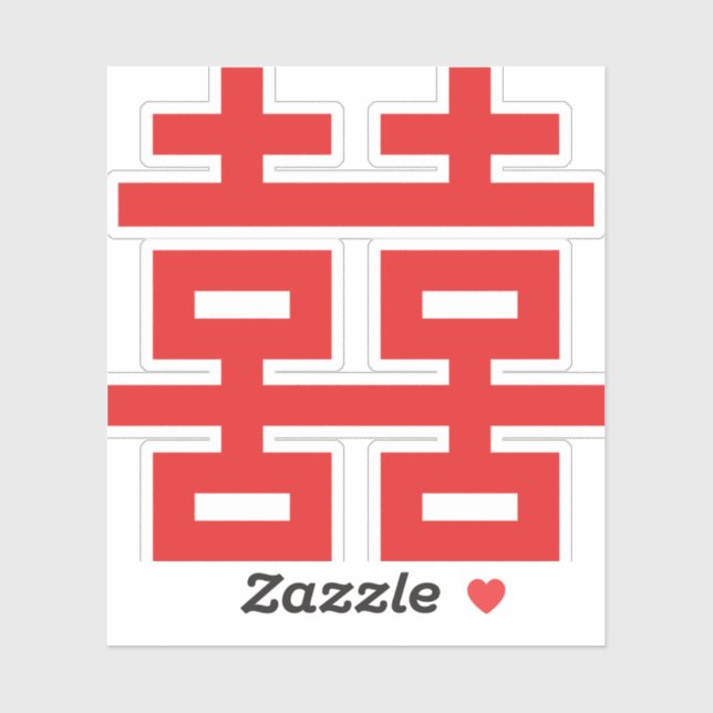 Double Happiness sticker (Sheet)